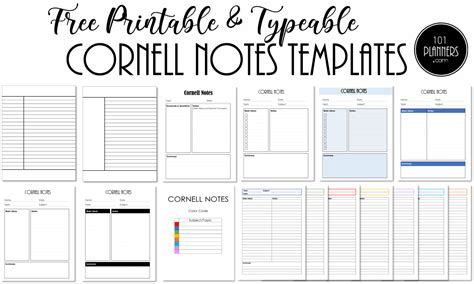 Cornell Note Template for Meeting Notes