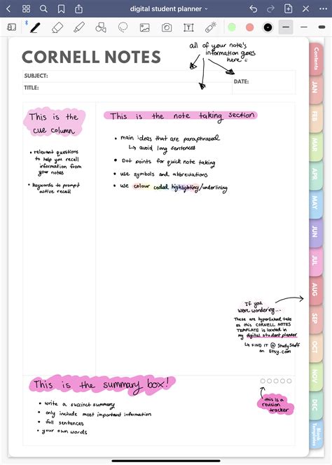 Cornell Notes Template 6