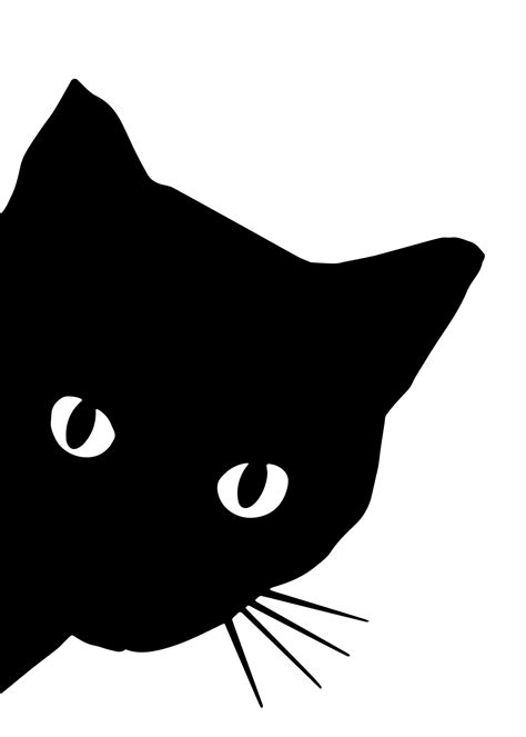 Corner Cat Printable Art Template 5