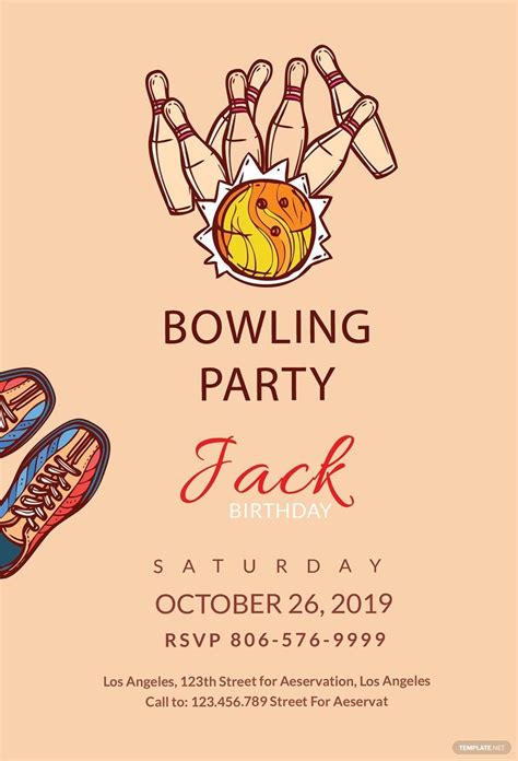 Corporate Bowling Invitation Template