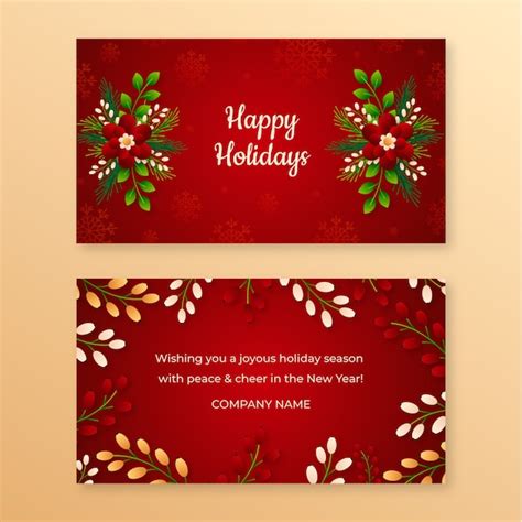 Corporate Christmas cards templates