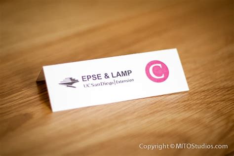 Minimalist corporate event place card