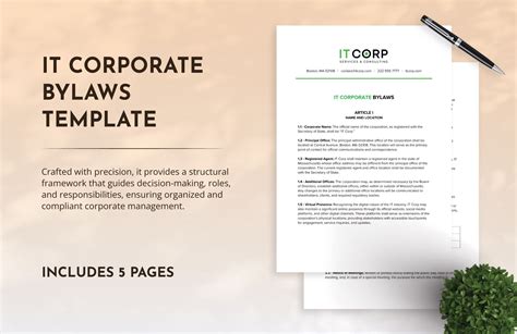 Corporate Governance Bylaws Template Word