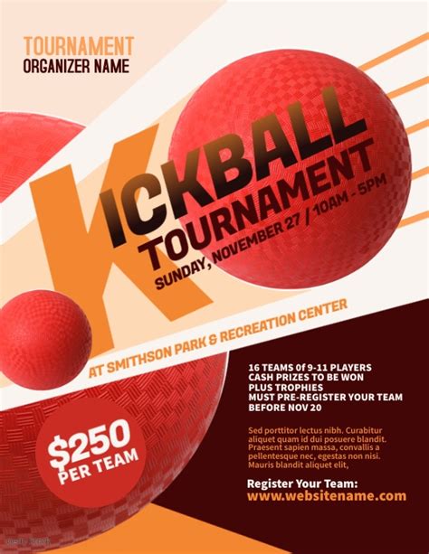 Corporate kickball flyer template