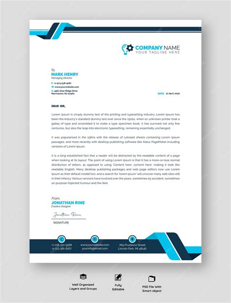 Corporate Letterhead Template