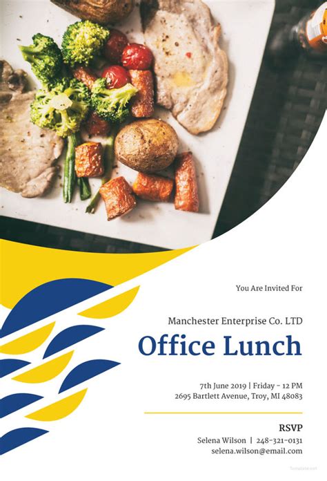 corporate lunch invitation template