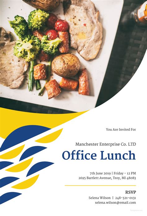 corporate lunch template