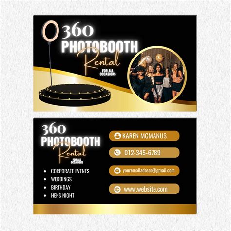 Corporate Photo Booth Business Card Template