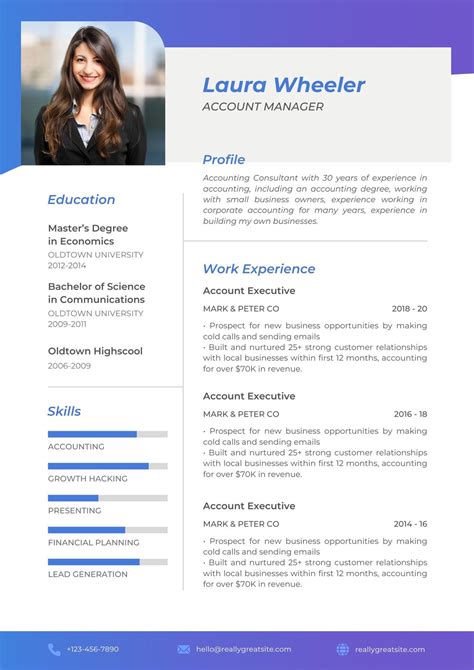 Corporate Resume Template PSD Design