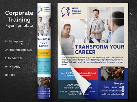 Corporate training flyer template