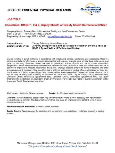 Corrections Officer Job Description Essential 2