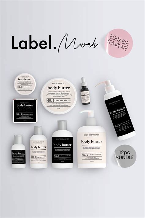 Cosmetic Label Template 1