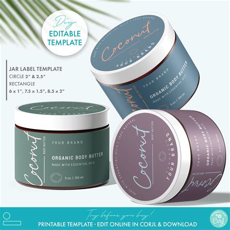 Cosmetic Label Template 10