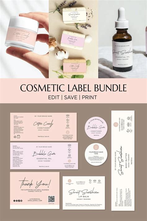 Cosmetic Label Template 3