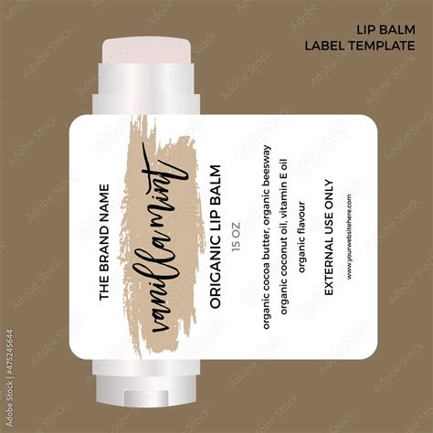 Cosmetic Lip Gloss Label Template