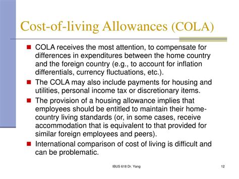 Cost of Living Allowances