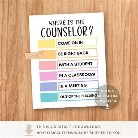 Counselor Door Sign Ideas