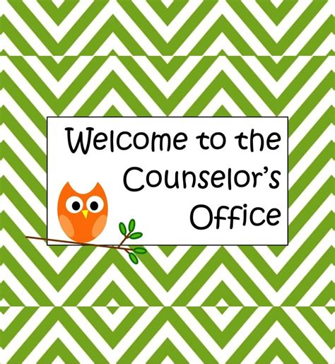 Counselor Office Door Signs