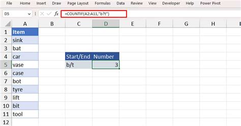 Using COUNTIF function with wildcards to count commas in Excel