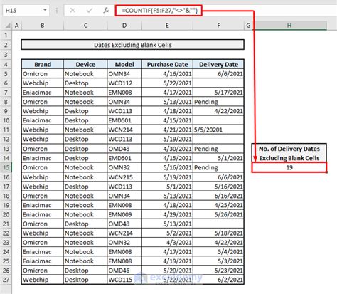 Count Dates in Excel