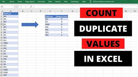 Excel Formulas for Counting Duplicates Gallery