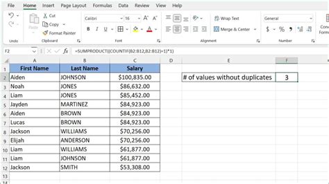 Count If Without Duplicates in Excel