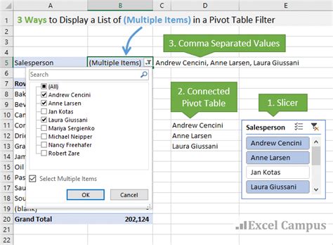 Count Rows in Excel with Filter using PivotTable