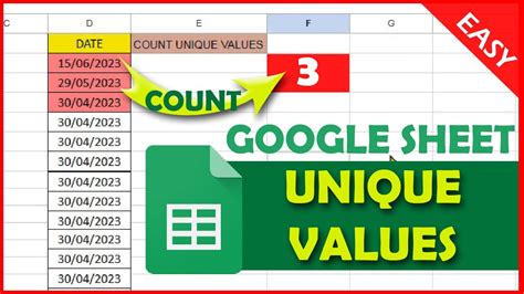 Count Unique Values in Google Sheets