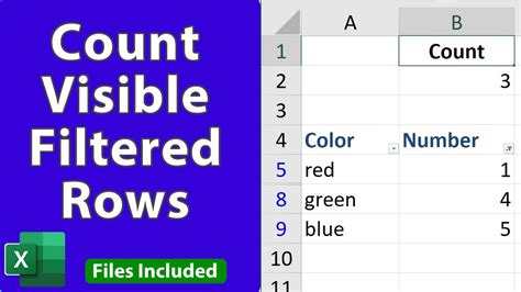 Count visible rows using VBA macro