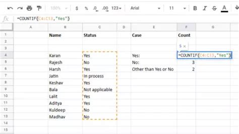 Count Yes in Excel Image 7