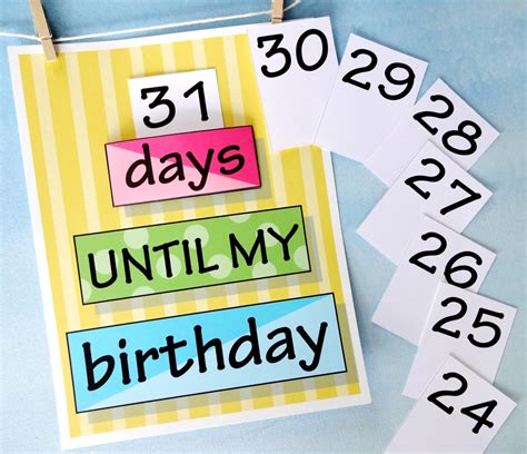 Birthday Countdown Calendar