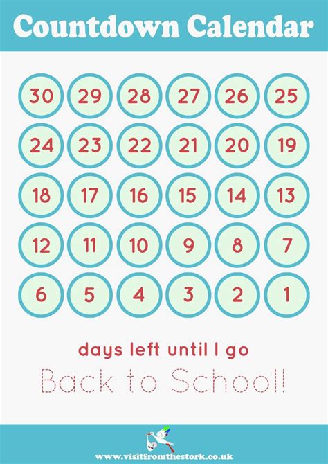 Countdown Calendar for Kids