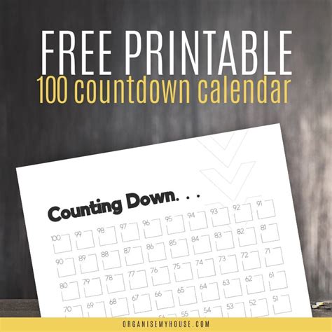 Countdown Calendar Printables