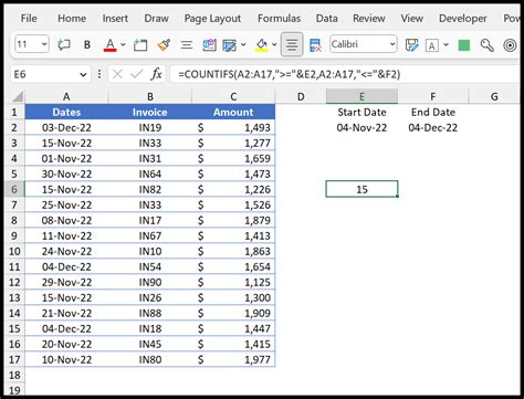 COUNTIF function syntax