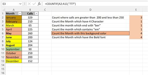 COUNTIF Color Cells