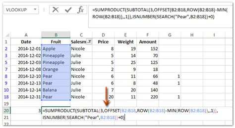 COUNTIF and Filter in Excel