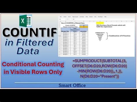 COUNTIF with Filtered Data