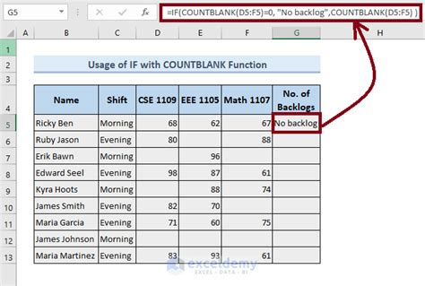 Counting Blank Cells in Excel