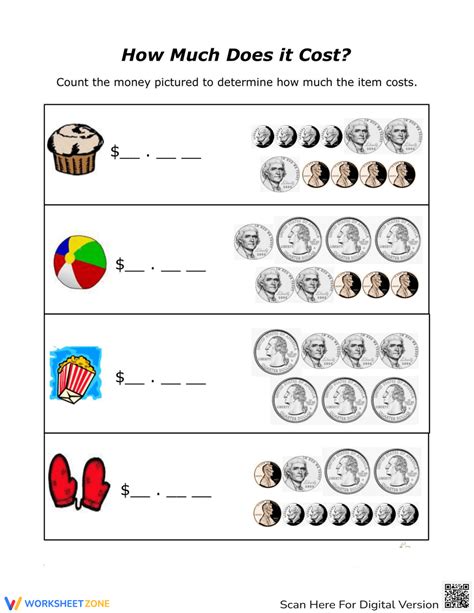 Counting Coins Worksheets