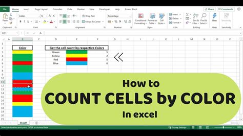 FILTER function for counting colored cells