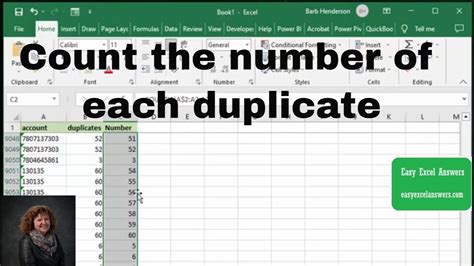 Counting duplicates in Excel using SUM and COUNT