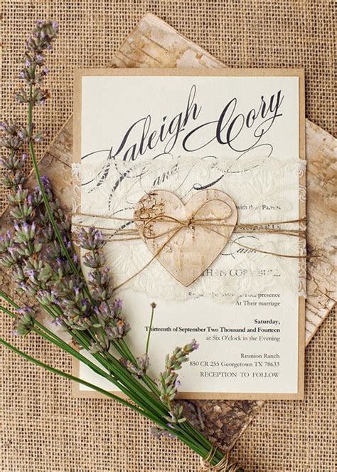 Country Chic Wedding Invitation