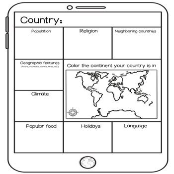 Image of a country research template