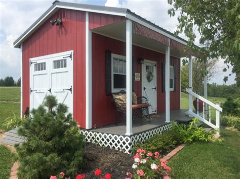 Country-Style Shed with Porch