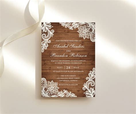 Country Wedding Invitation Template 7