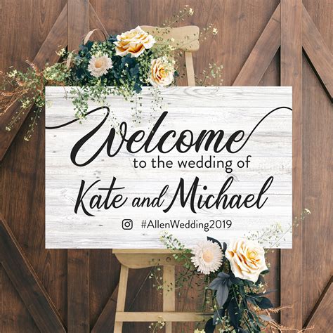 Country Wedding Welcome Sign Example