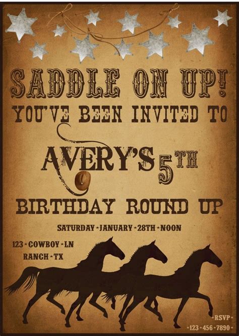 Country Western Invitation Template 10