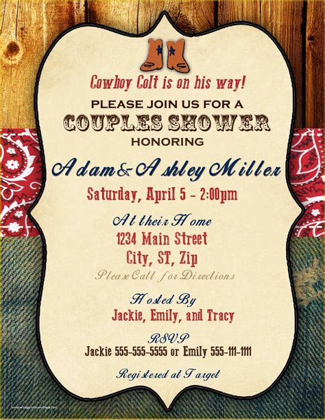 Country Western Invitation Template 3