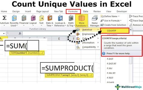 COUNTUNIQUE function in Google Sheets