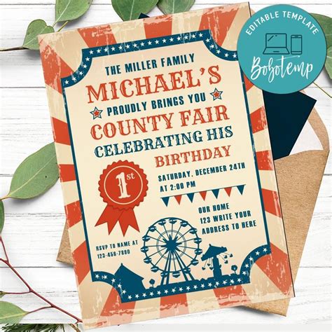 County Fair Invitation Template Example 1